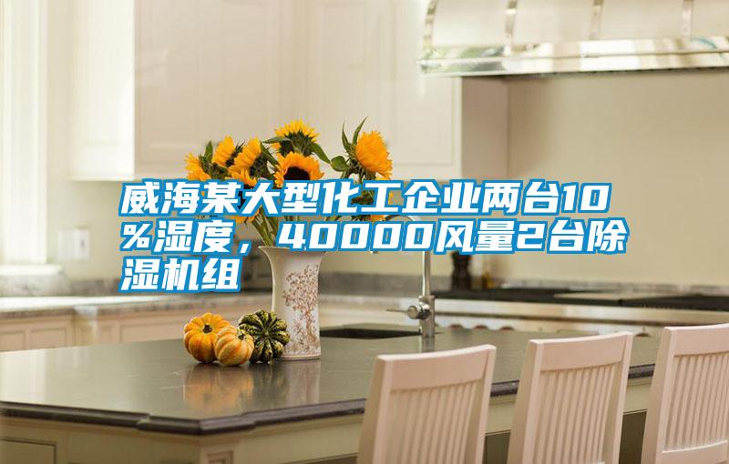 威海某大型化工企業兩臺10%濕度，40000風量2臺除濕機組