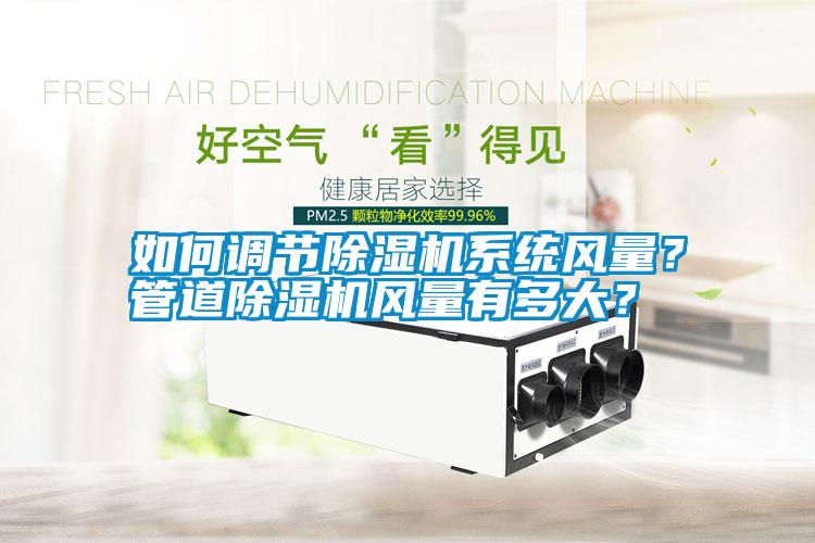 如何調節除濕機系統風量？管道除濕機風量有多大？