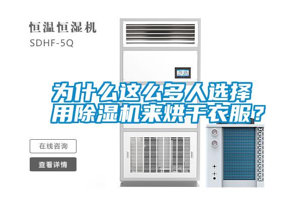 為什么這么多人選擇用除濕機來烘干衣服？