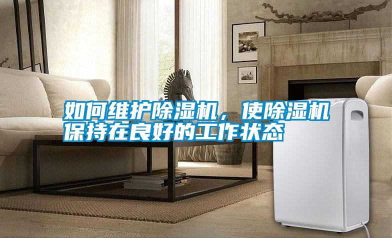如何維護除濕機，使除濕機保持在良好的工作狀態