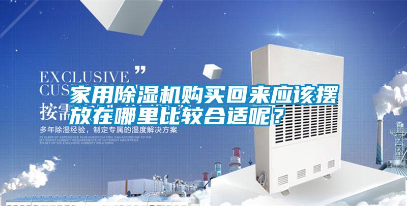 家用除濕機購買回來應該擺放在哪里比較合適呢？