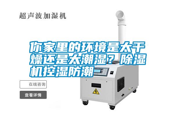 你家里的環境是太干燥還是太潮濕？除濕機控濕防潮