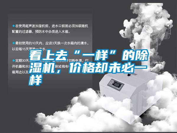 看上去“一樣”的除濕機，價格卻未必一樣