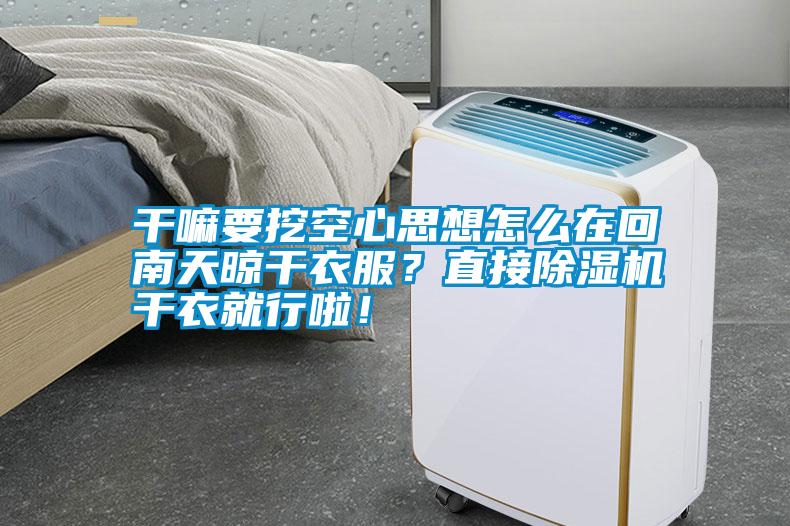 干嘛要挖空心思想怎么在回南天晾干衣服？直接除濕機干衣就行啦！