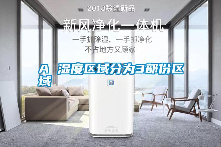 A 濕度區域分為3部份區域
