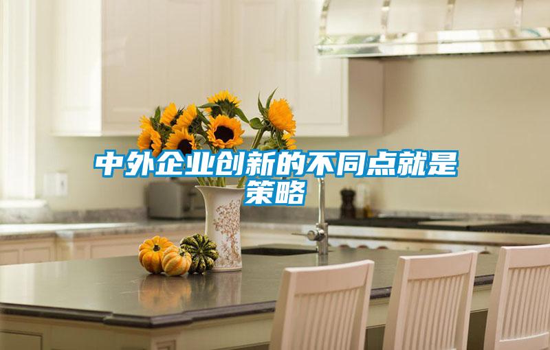 中外企業創新的不同點就是策略