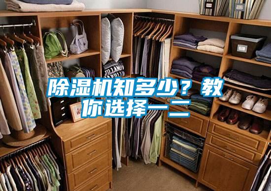 除濕機(jī)知多少？教你選擇一二