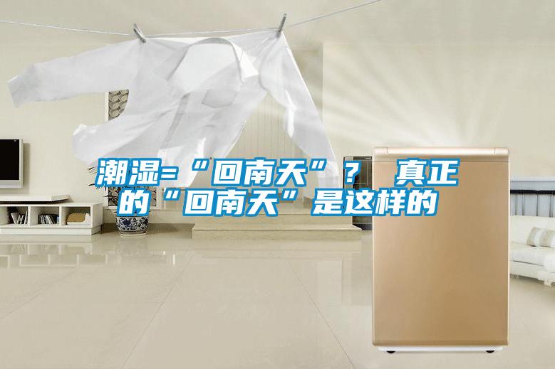 潮濕=“回南天”？ 真正的“回南天”是這樣的