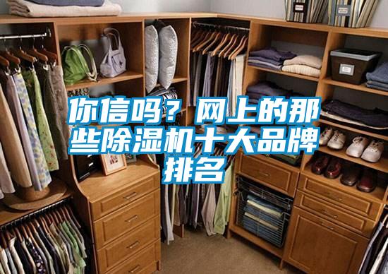 你信嗎？網上的那些除濕機十大品牌排名