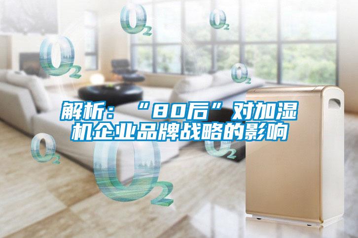 解析：“80后”對加濕機企業品牌戰略的影響