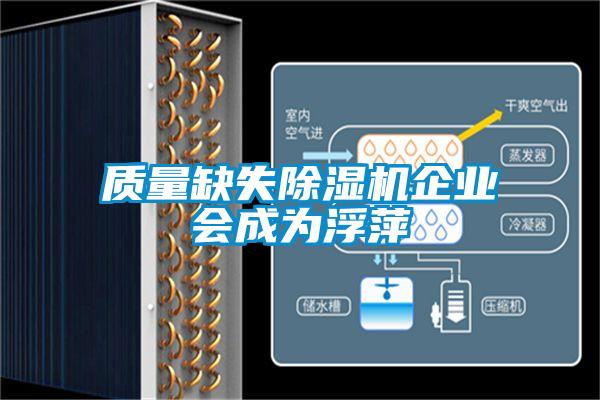 質量缺失除濕機企業會成為浮萍