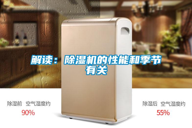解讀：除濕機的性能和季節有關
