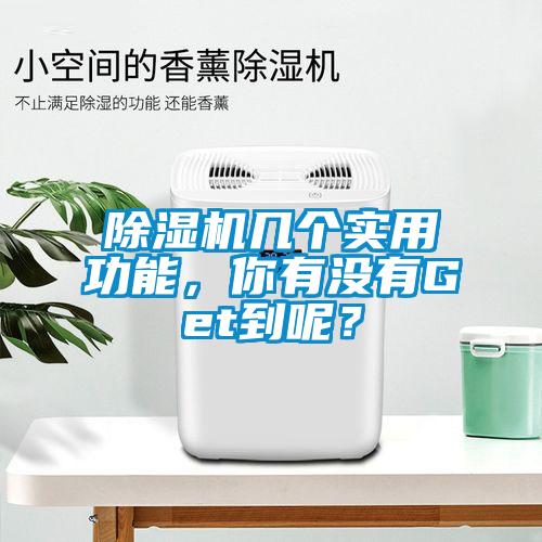 除濕機幾個實用功能，你有沒有Get到呢？