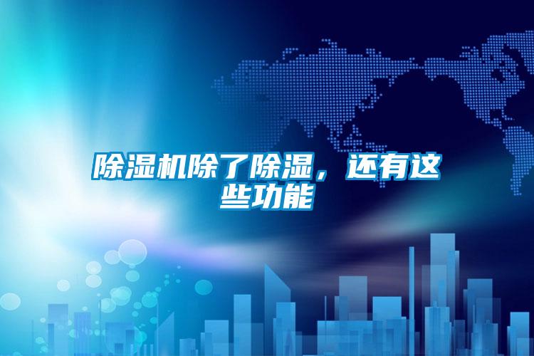 除濕機除了除濕，還有這些功能