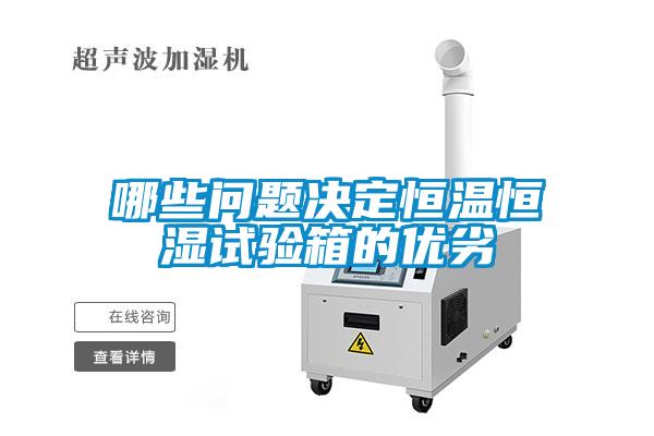 哪些問題決定恒溫恒濕試驗(yàn)箱的優(yōu)劣