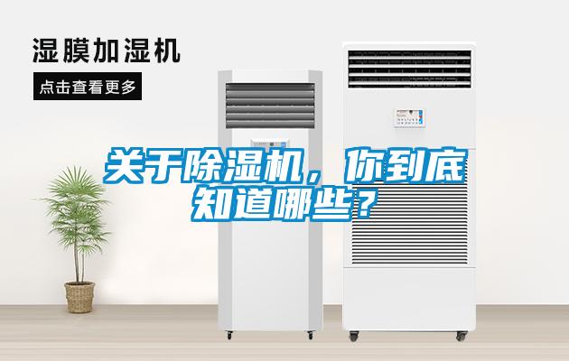 關于除濕機，你到底知道哪些？