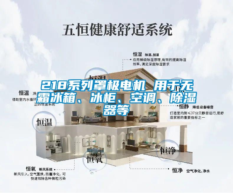 218系列罩極電機 用于無霜冰箱、冰柜、空調、除濕器等