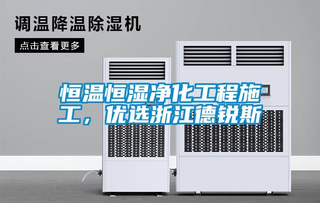 恒溫恒濕凈化工程施工，優選浙江德銳斯