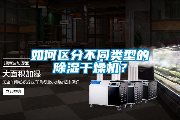 如何區分不同類型的除濕干燥機？