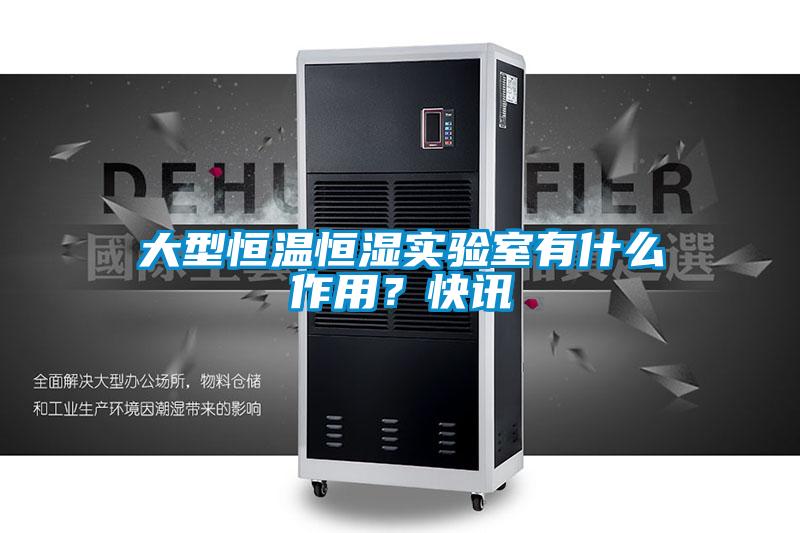 大型恒溫恒濕實驗室有什么作用？快訊