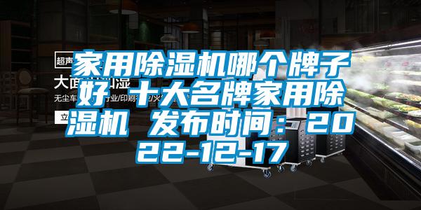家用除濕機哪個牌子好 十大名牌家用除濕機 發布時間：2022-12-17