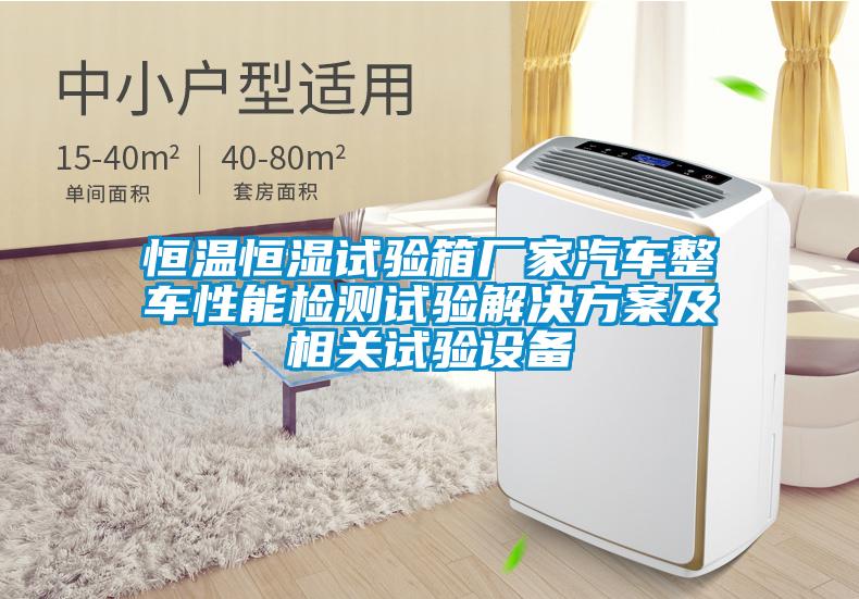 恒溫恒濕試驗(yàn)箱廠家汽車整車性能檢測(cè)試驗(yàn)解決方案及相關(guān)試驗(yàn)設(shè)備