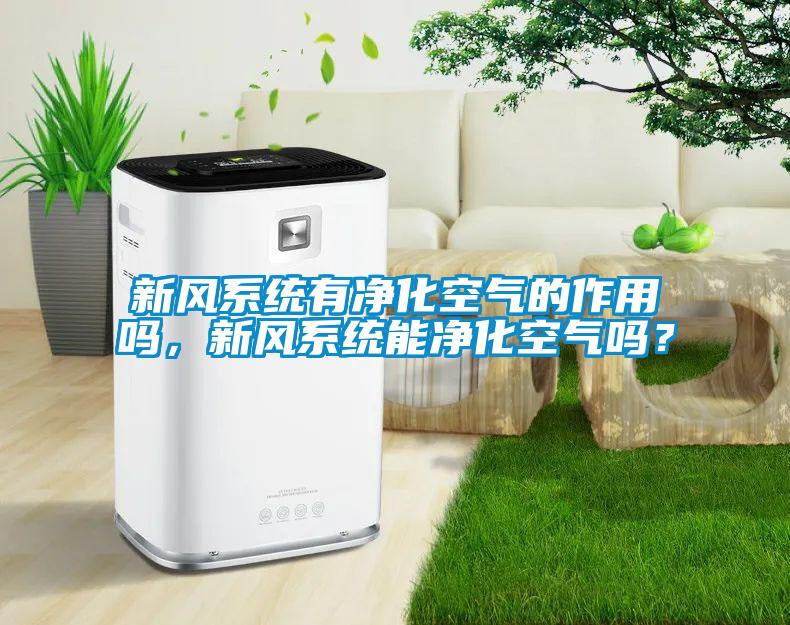 新風系統有凈化空氣的作用嗎，新風系統能凈化空氣嗎？