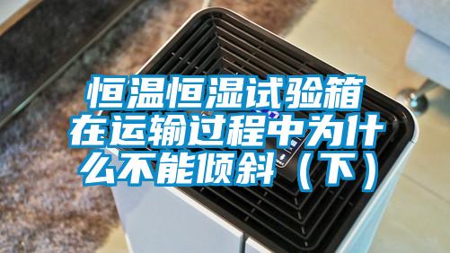 恒溫恒濕試驗箱在運輸過程中為什么不能傾斜（下）