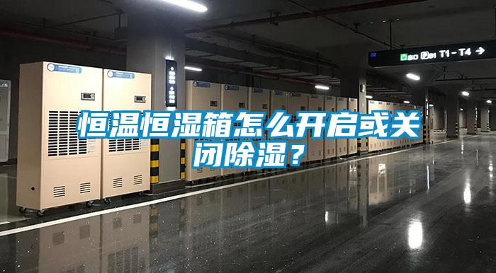 恒溫恒濕箱怎么開啟或關(guān)閉除濕？