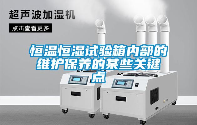 恒溫恒濕試驗箱內(nèi)部的維護保養(yǎng)的某些關鍵點