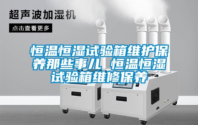 恒溫恒濕試驗箱維護保養那些事兒 恒溫恒濕試驗箱維修保養