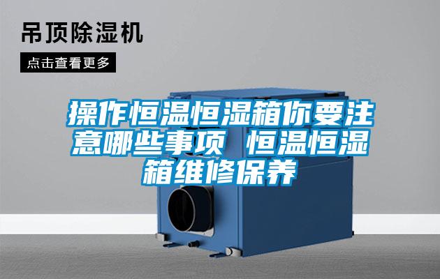 操作恒溫恒濕箱你要注意哪些事項 恒溫恒濕箱維修保養