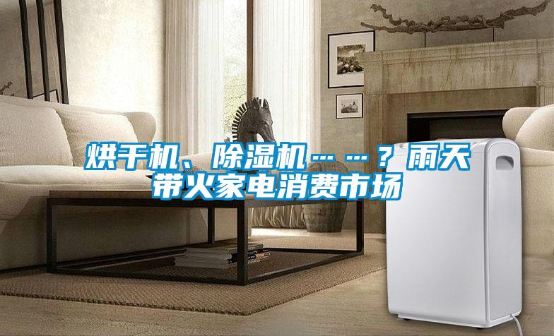 烘干機、除濕機……？雨天帶火家電消費市場
