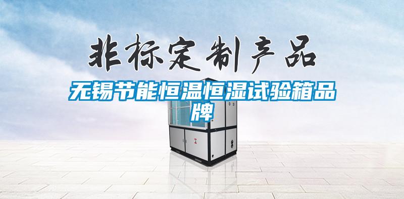 無錫節能恒溫恒濕試驗箱品牌