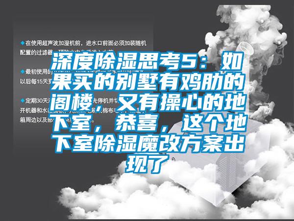 深度除濕思考5：如果買的別墅有雞肋的閣樓，又有操心的地下室，恭喜，這個(gè)地下室除濕魔改方案出現(xiàn)了