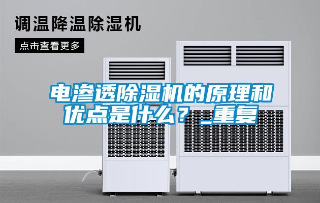 電滲透除濕機的原理和優(yōu)點是什么？_重復