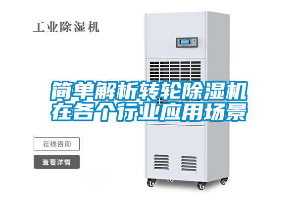 簡單解析轉輪除濕機在各個行業應用場景