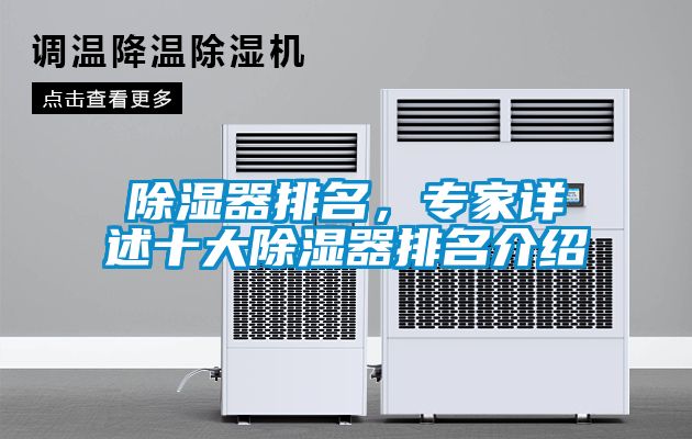 除濕器排名，專家詳述十大除濕器排名介紹