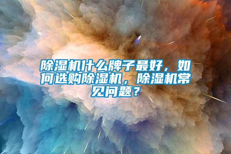 除濕機什么牌子最好，如何選購除濕機，除濕機常見問題？