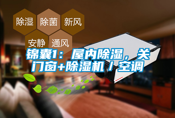 錦囊1：屋內除濕，關門窗+除濕機／空調