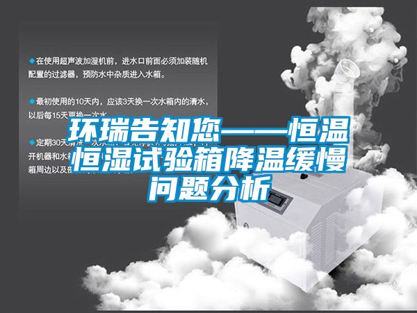 環瑞告知您——恒溫恒濕試驗箱降溫緩慢問題分析