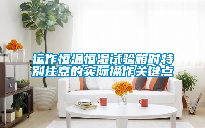 運(yùn)作恒溫恒濕試驗(yàn)箱時(shí)特別注意的實(shí)際操作關(guān)鍵點(diǎn)