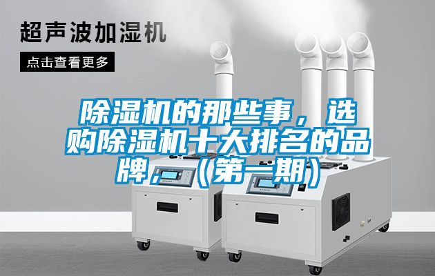 除濕機的那些事，選購除濕機十大排名的品牌，（第一期）