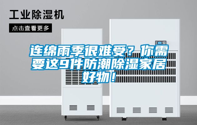 連綿雨季很難受？你需要這9件防潮除濕家居好物！