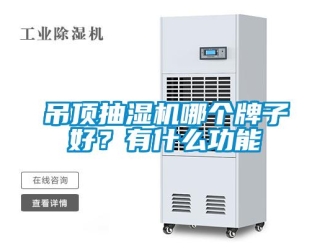 企業新聞吊頂抽濕機哪個牌子好？有什么功能
