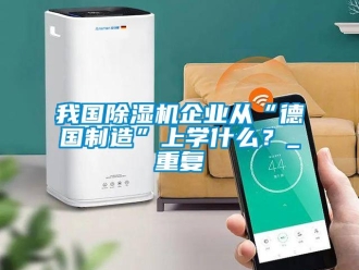 行業新聞我國除濕機企業從“德國制造”上學什么？_重復