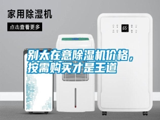 行業新聞別太在意除濕機價格，按需購買才是王道