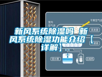 行業新聞新風系統除濕嗎 新風系統除濕功能介紹【詳解】